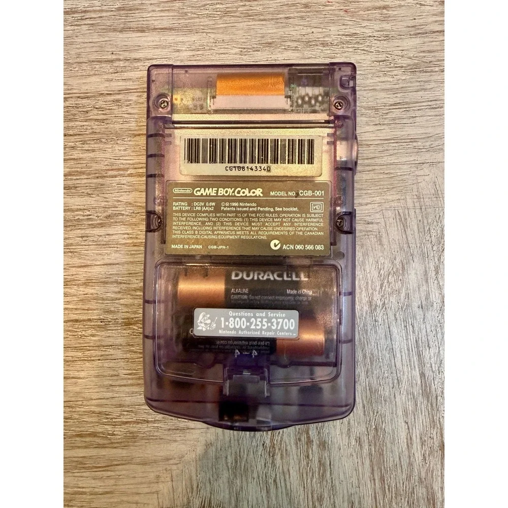 Nintendo Game Boy Color Handheld Console Atomic Purple CGB-001